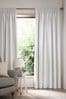 Charcoal Grey Cotton Curtains, Eyelet Lined