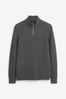 Charcoal Grey Textured Knitted Jumper
