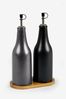 Black/Grey Set of 2 Bronx Oil Bottles