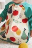 Cream Floral Baby Weaning And Feeding Sleeved Bibs (6mths-3yrs)