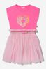 Girls Pink Jersey And Tulle Doughnut Heart Dress