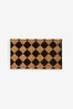 Black Checker Board Doormat