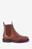 Black Forever Comfort® Leather Chelsea Boots, Extra Wide Fit