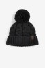 Black Knitted Pom Hat (1-16yrs)