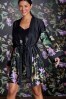 B By Ted Baker Black Lilac Floral Satin Robe