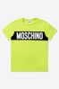 Boys Cotton Logo T-Shirt in Lime