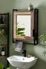 Natural Bronx Mirror Wall Cabinet, Double