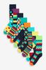 Bright Mix Geo Pattern Socks 8 Pack