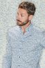 <span>Sonnenblume, Marineblau</span> - Morris & Co. Shirt, Slim Fit Single Cuff