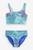 Green/Blue One Shoulder Bikini (3-16yrs)