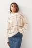 Ecru Cream High Neck Jumper