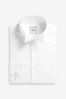 White Easy Care Single Cuff Wing Collar Shirt, Regular Fit