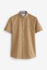 <span>Weiß</span> - Short Sleeve Stretch Oxford Shirt, Slim