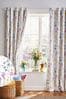 Crimson Red Laura Ashley Wild Meadow Blackout Lined  Eyelet Curtains