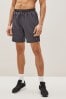 Black Regular Length Active Gym & Running Shorts