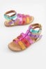 Rainbow Leather Gladiator Sandals