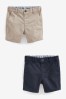 Chambray Blue/White Chino Shorts 2 Pack (3mths-7yrs)