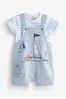 Pale Blue Baby 2 Piece Dungarees Set (0mths-2yrs)