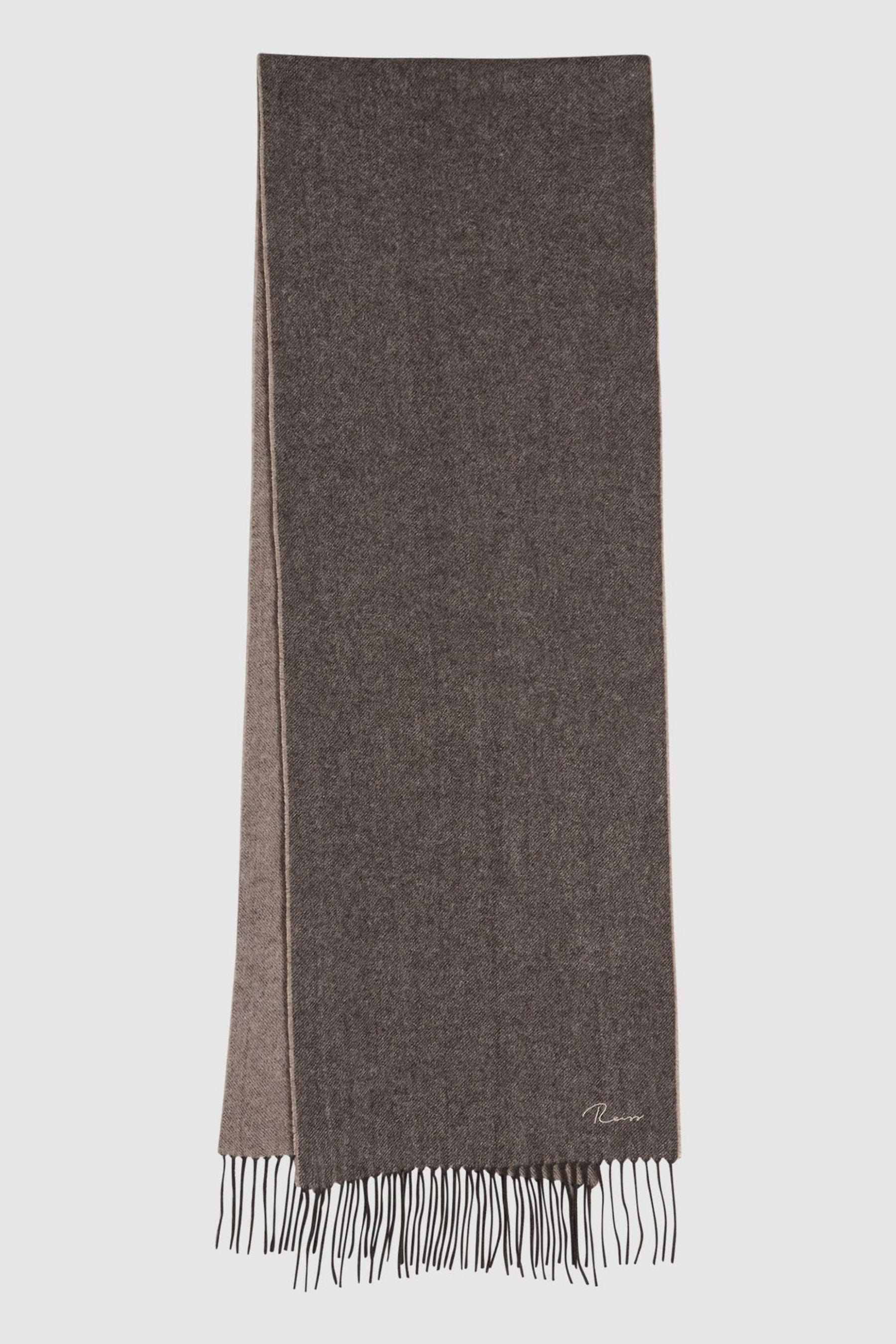 Reiss Picton - Taupe Picton Cashmere Blend Scarf, One