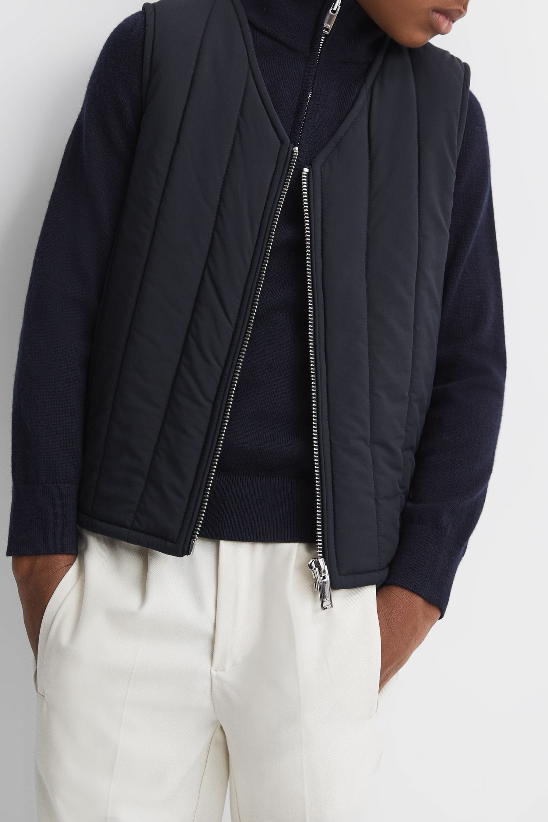 Venice - Navy Junior Quilted...