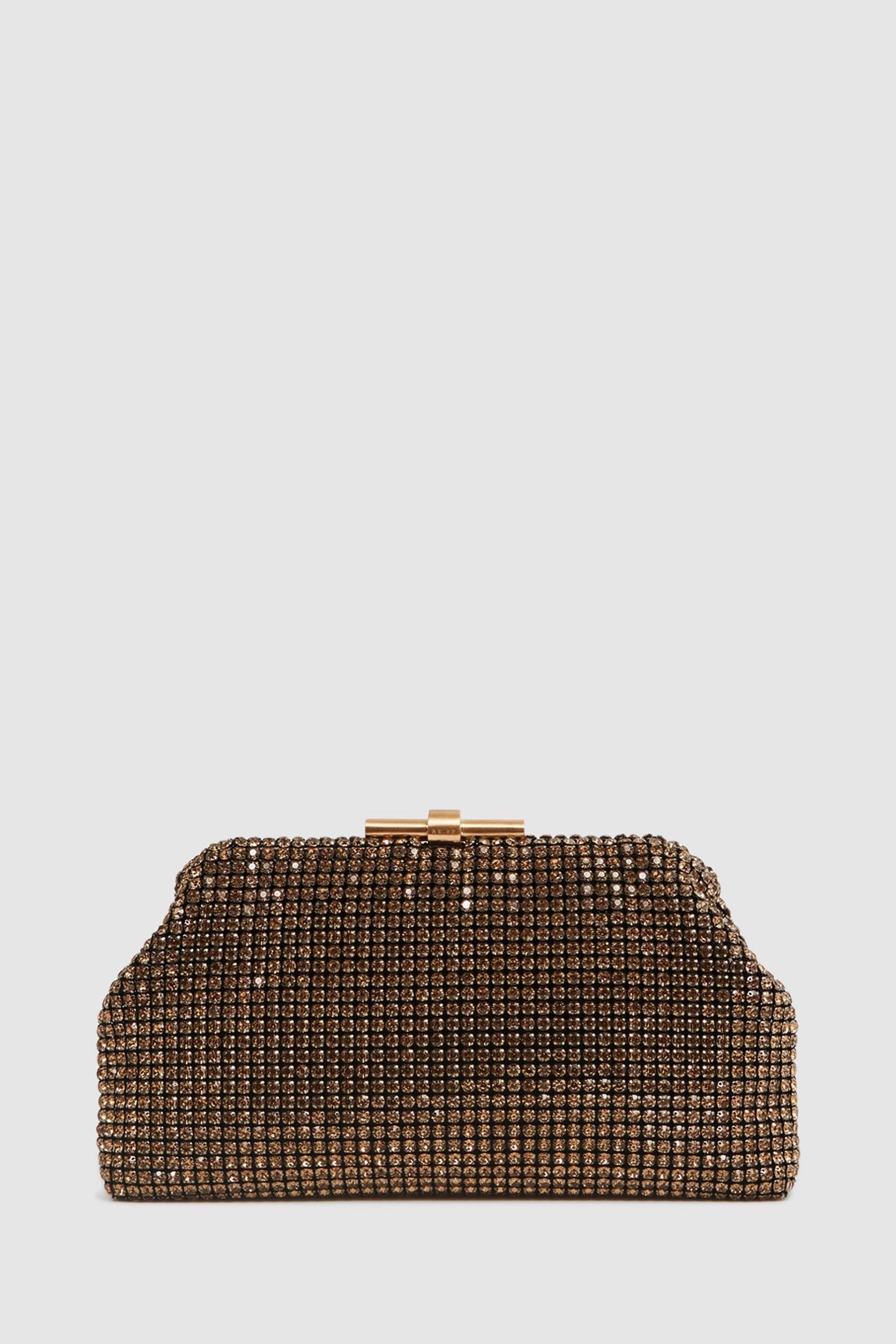 Plain gold cheap clutch bag