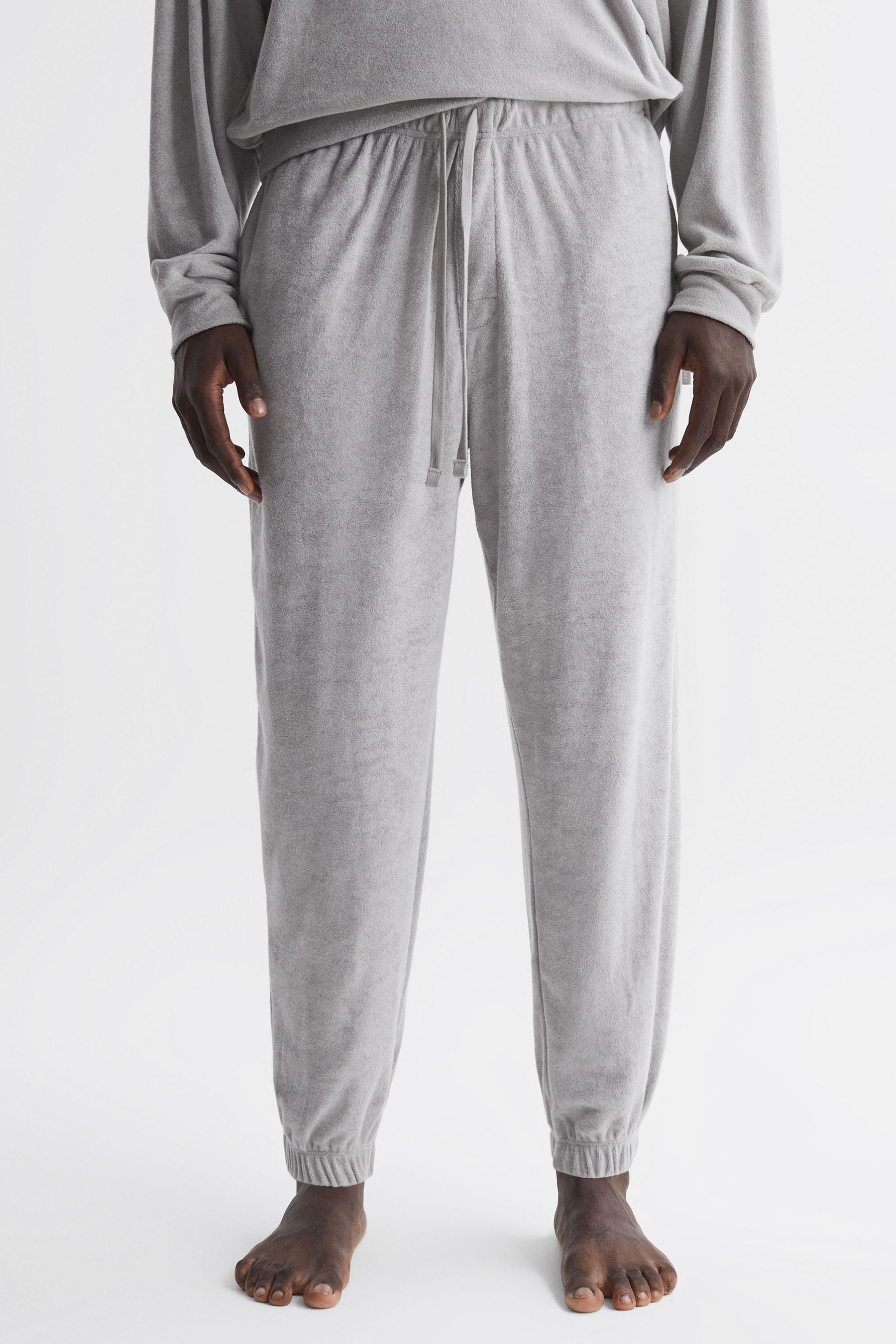 Shop Calvin Klein Grey  Underwear Terry Towelling Drawstring Joggers