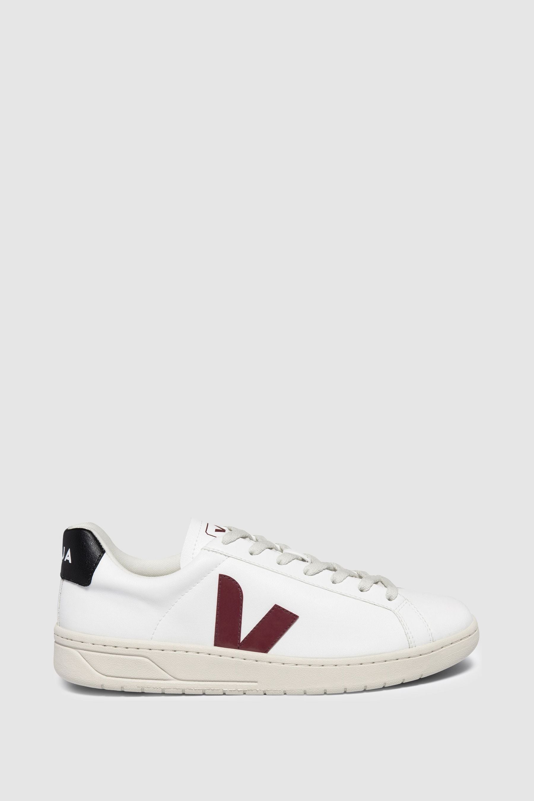 Veja Vegan Leather Trainers In White Marsala Black