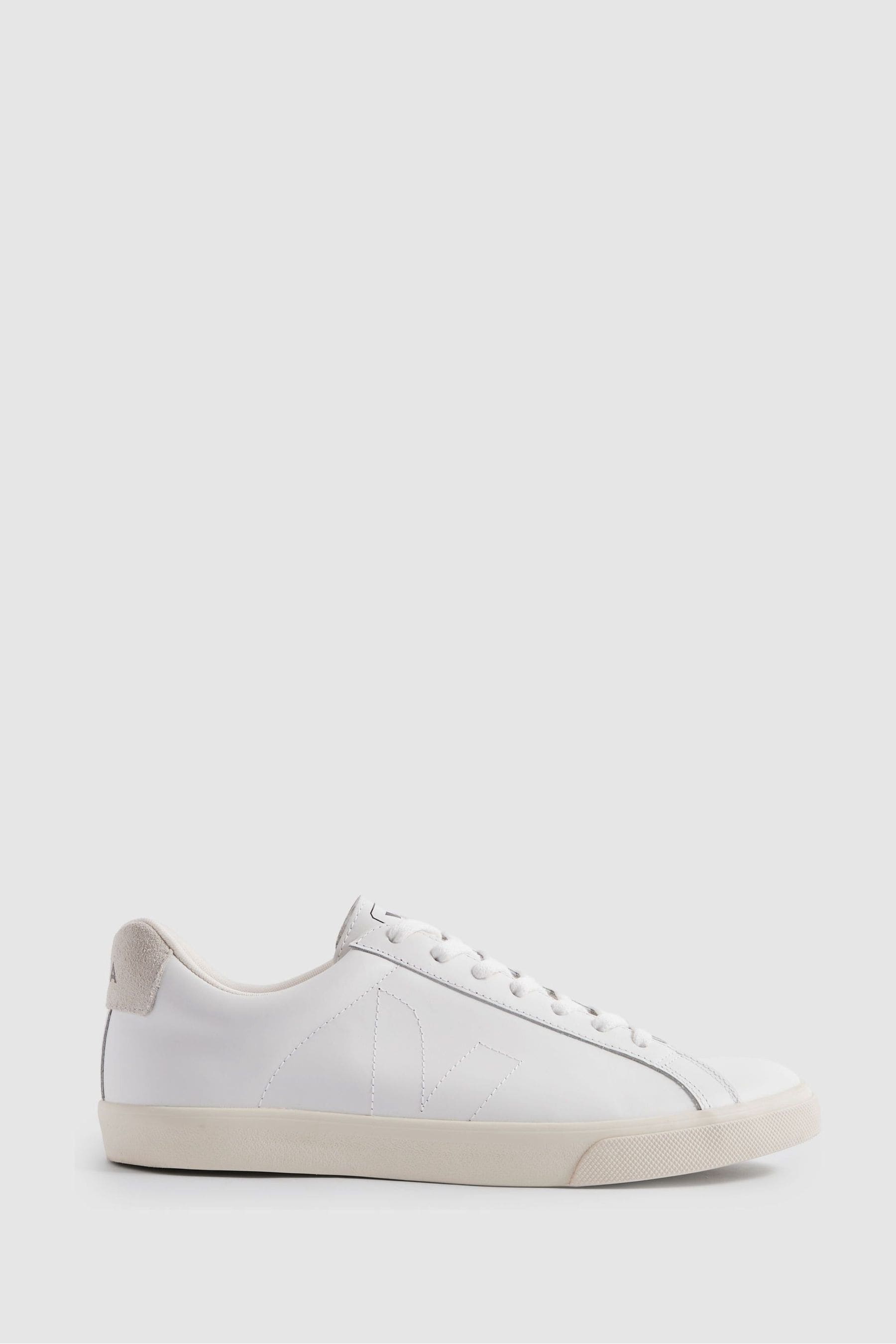 Shop Veja Leather Suede Stitch Trainers In Extra White