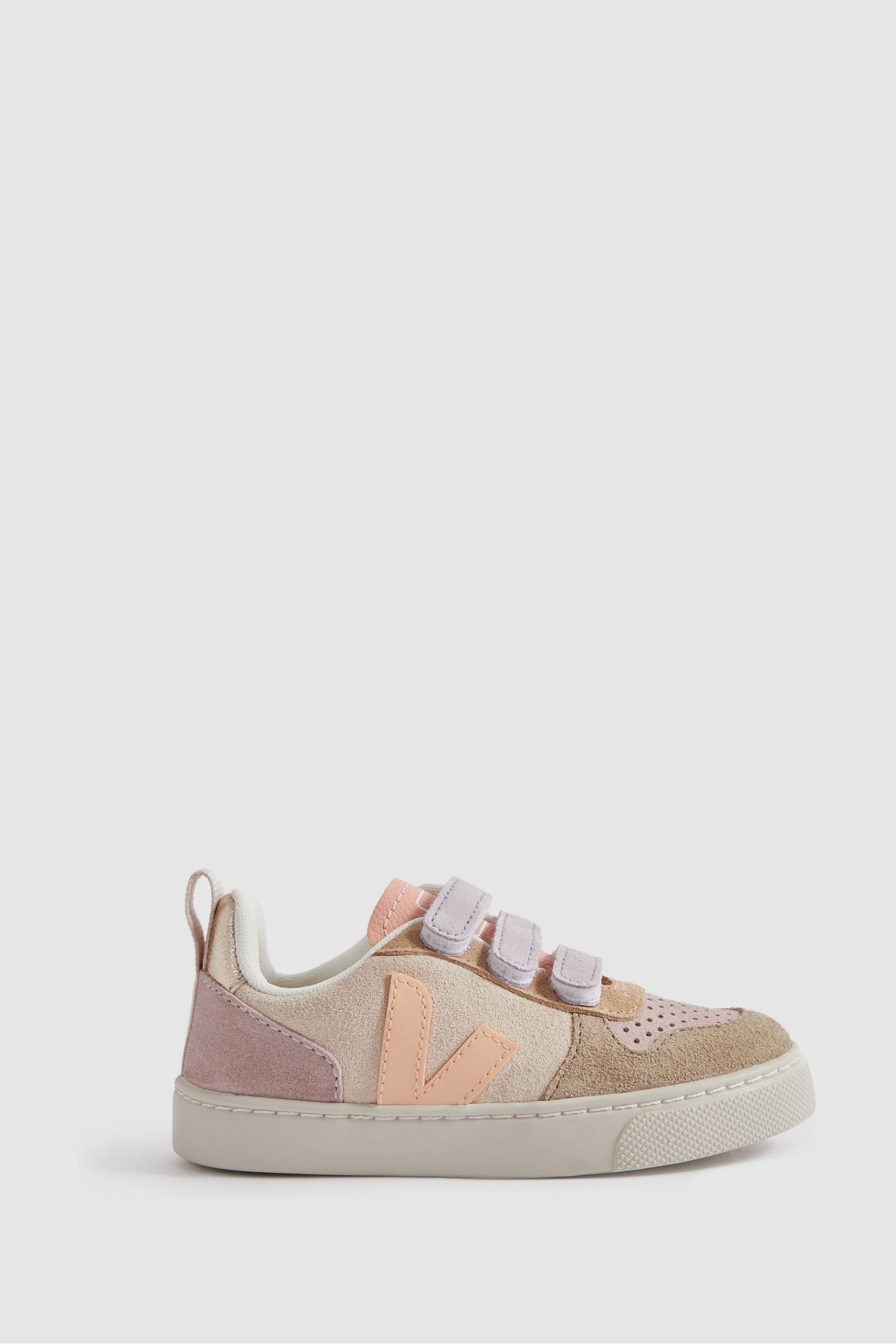 Veja Small V-10 Trainers Suede Colour Block, Multi Sable Size: 9.5