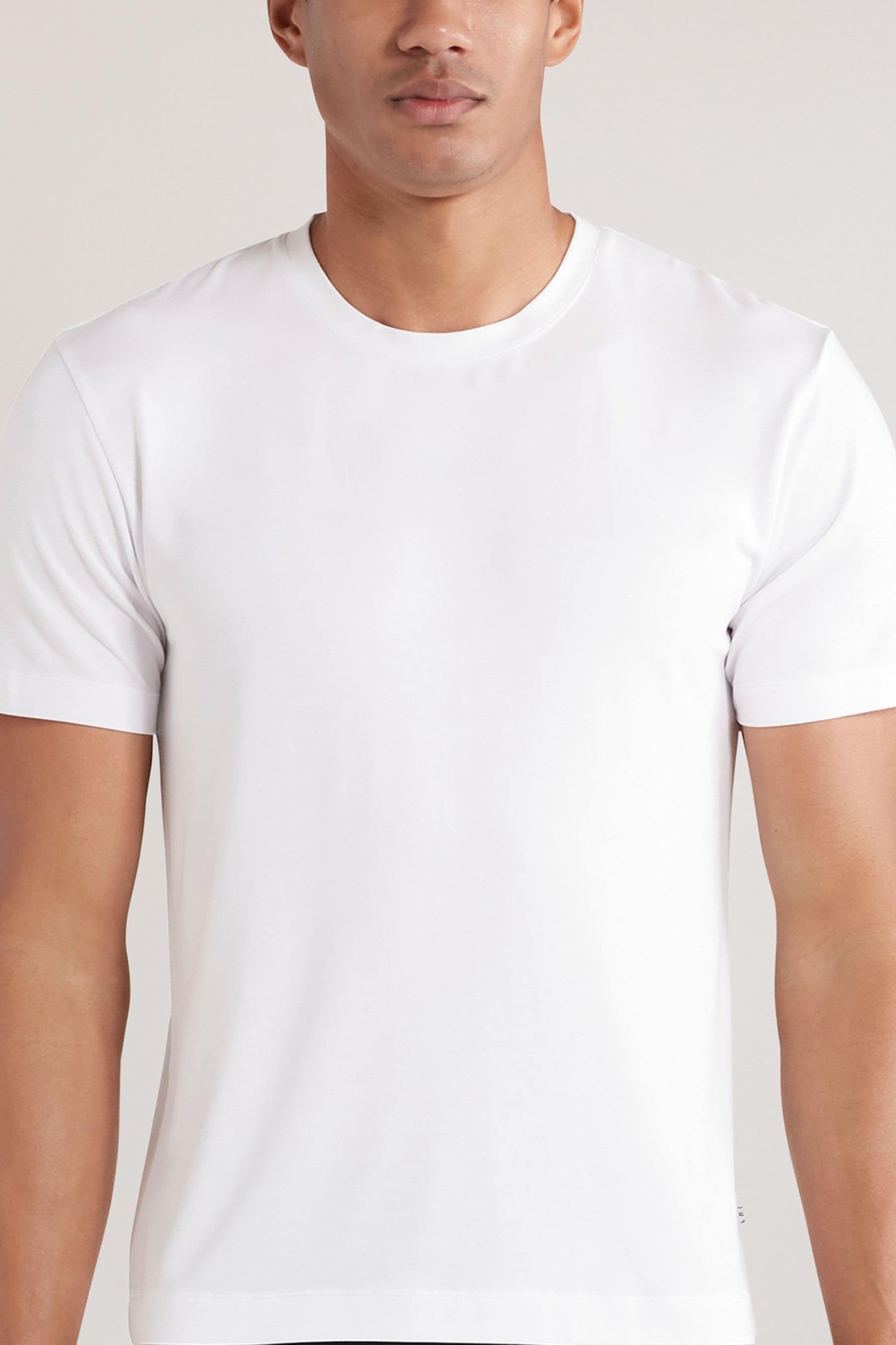 Reiss White Che Ché Studios Crew Neck T-shirt With Tencel™ Fibers