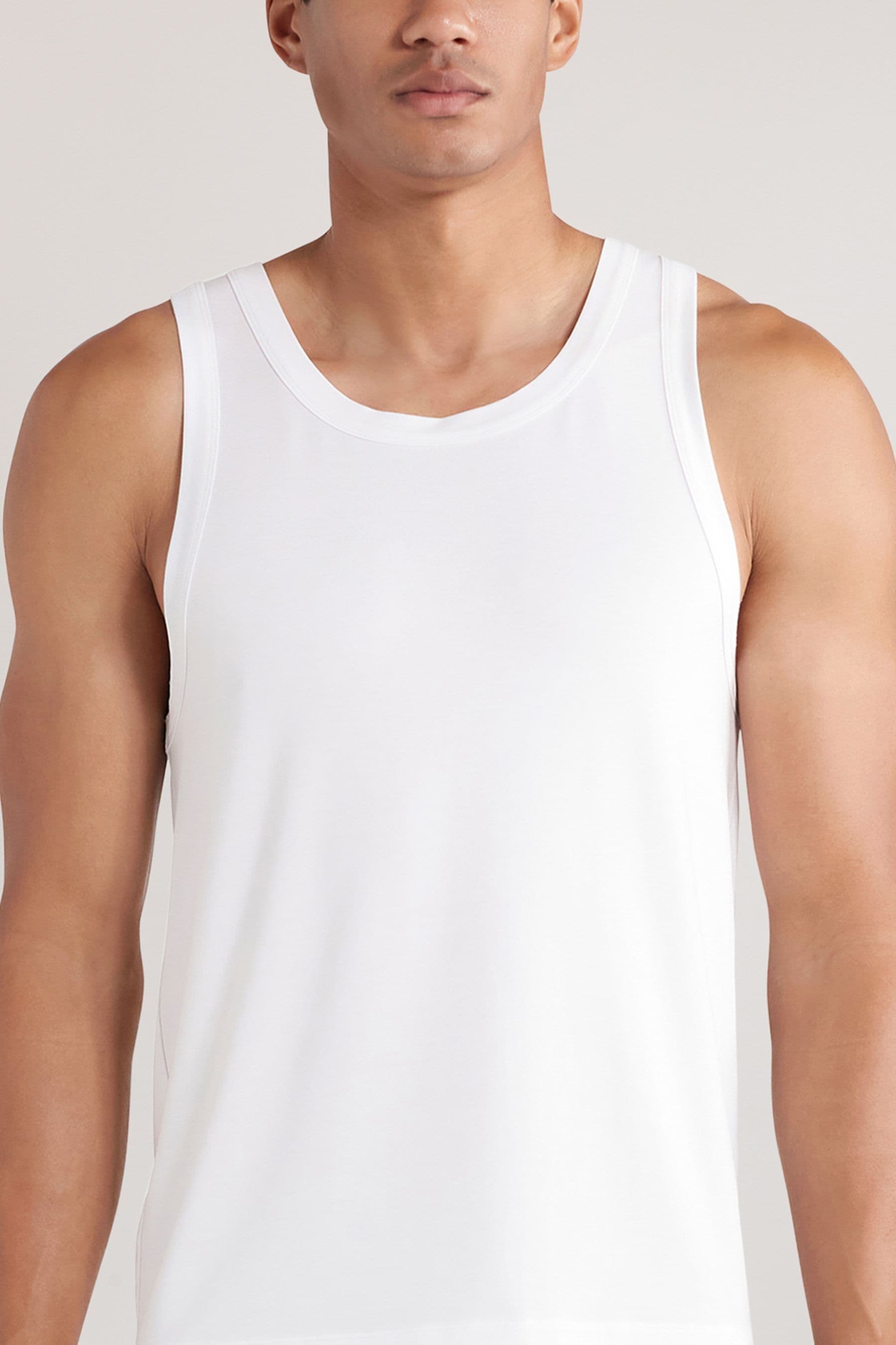 Reiss White Che Ché Studios Crew Neck Vest With Tencel™ Fibers