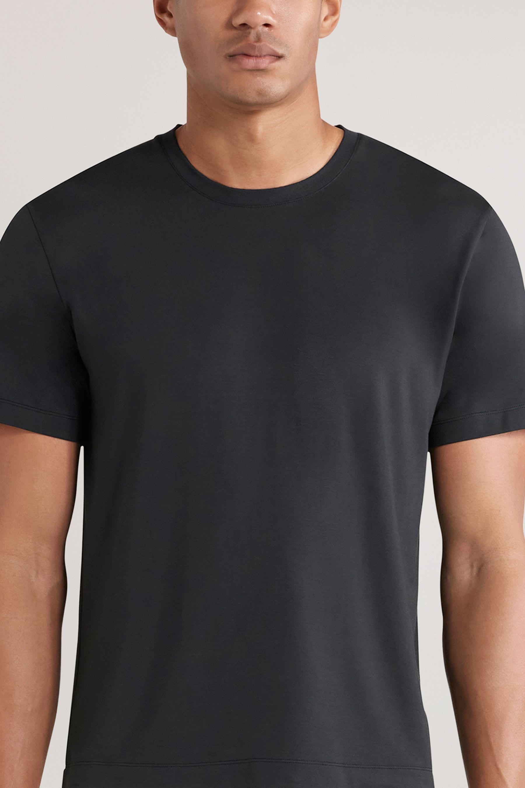 Reiss Black Che Ché Studios Crew Neck T-shirt With Tencel™ Fibers