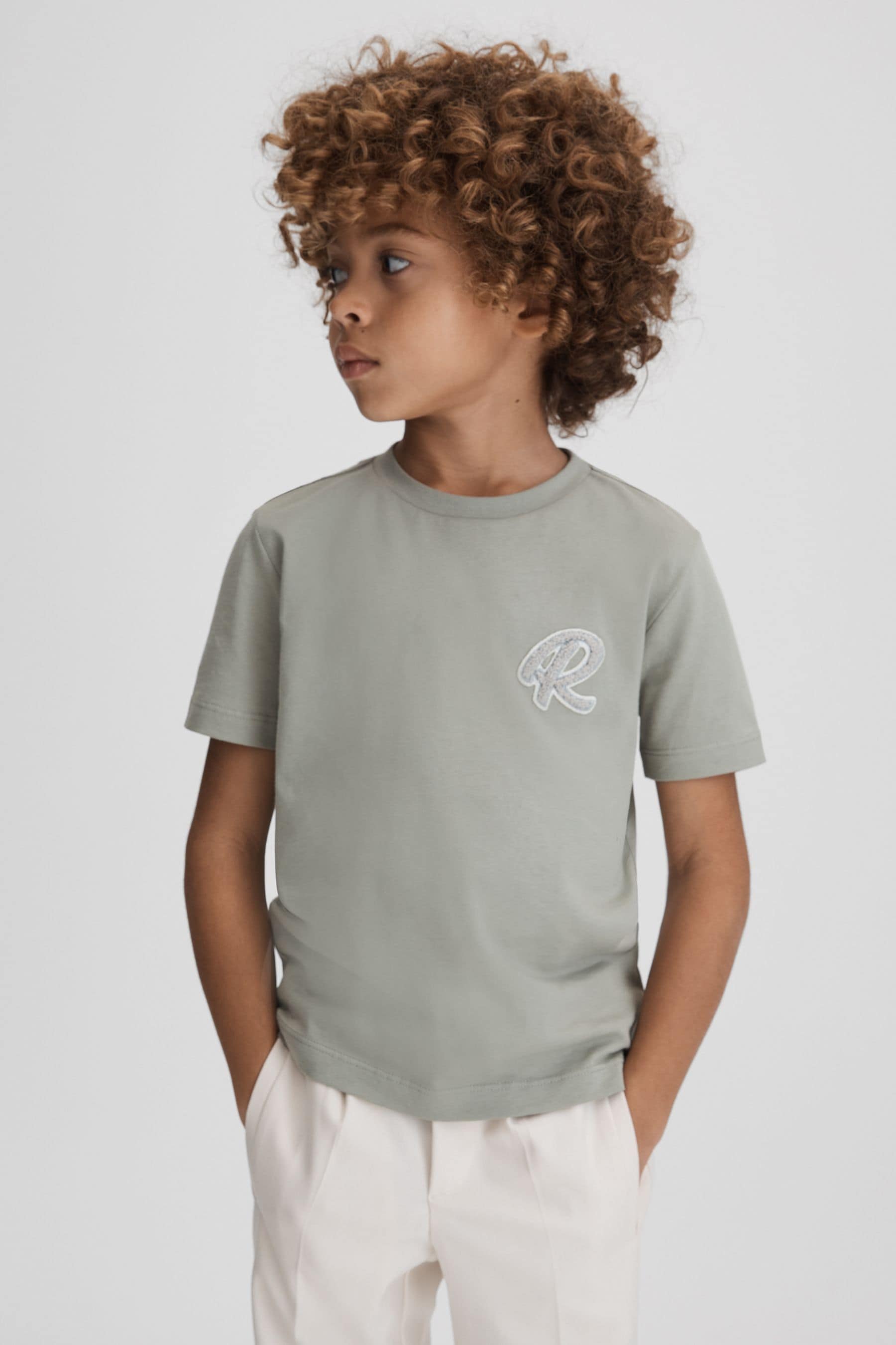 Reiss Jude - Pistachio Junior Cotton Crew Neck T-shirt, Uk 12-13 Yrs