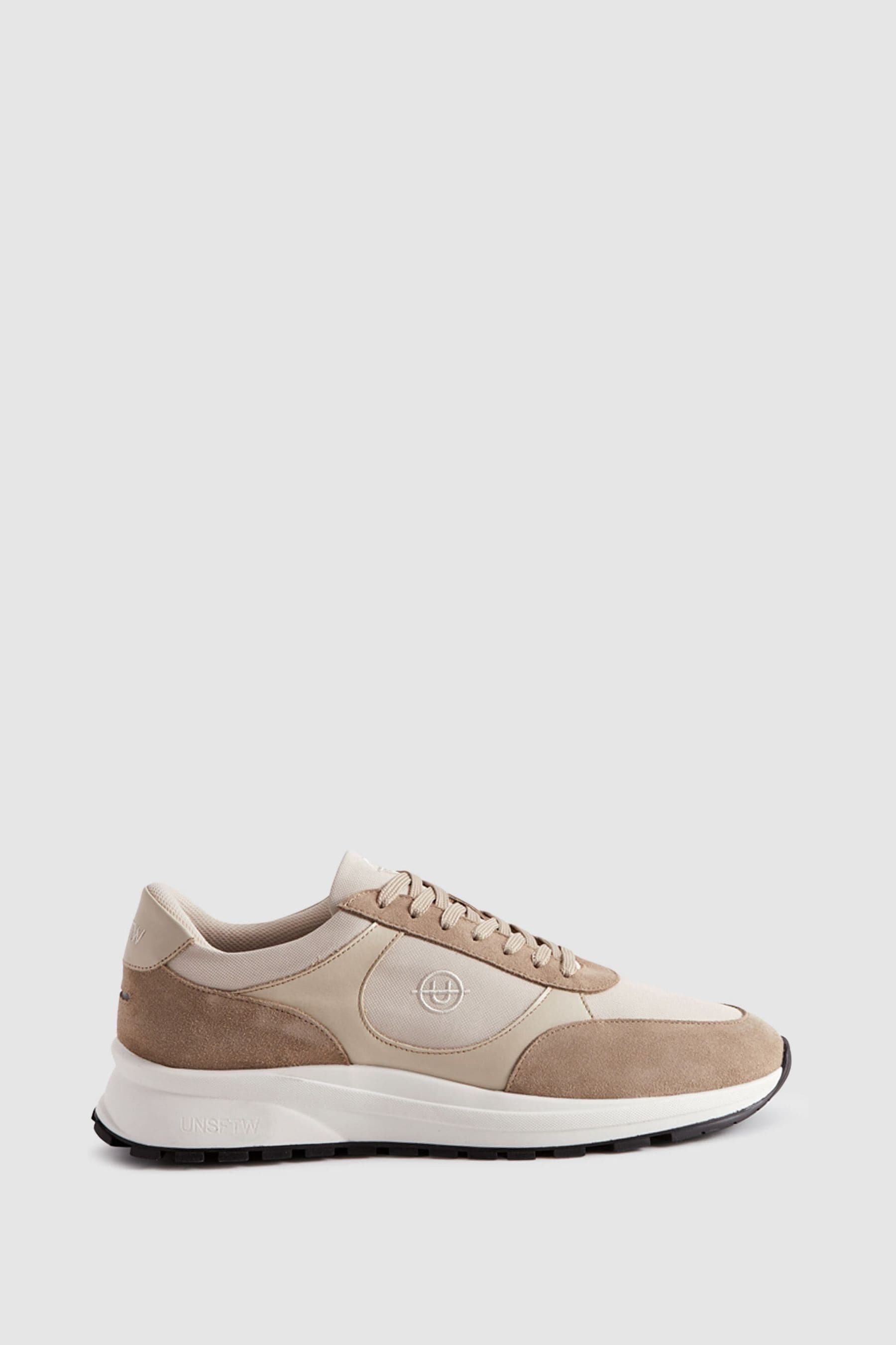 Unseen Plemont Trainers In Taupe/white