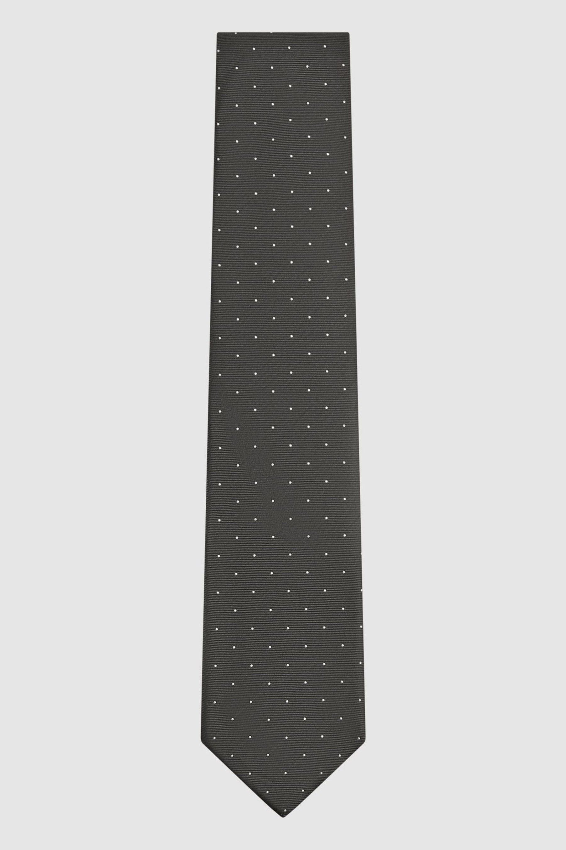 Liam Charcoal Silk Tie - Grey...