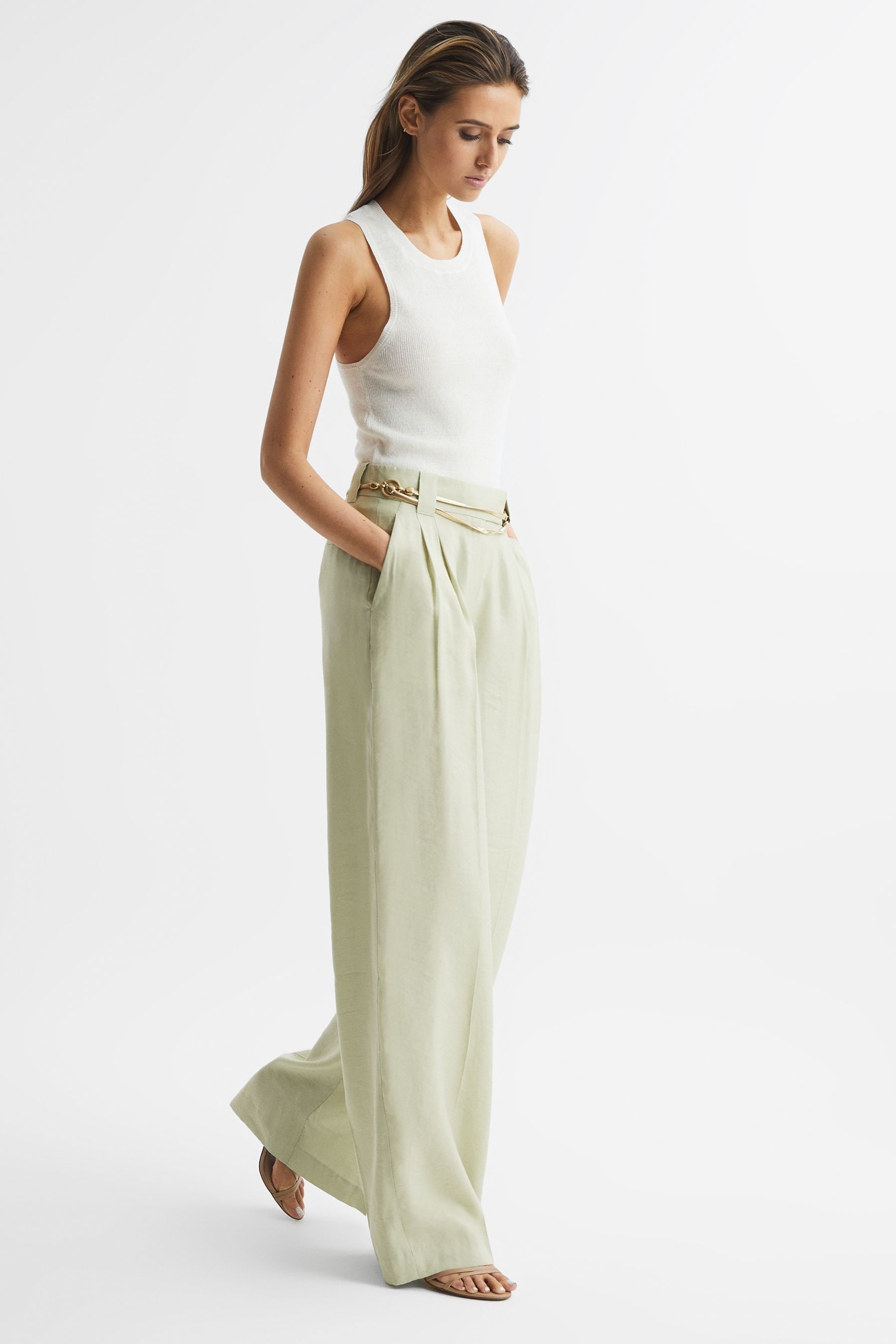 Izzie - Sage Wide Leg...