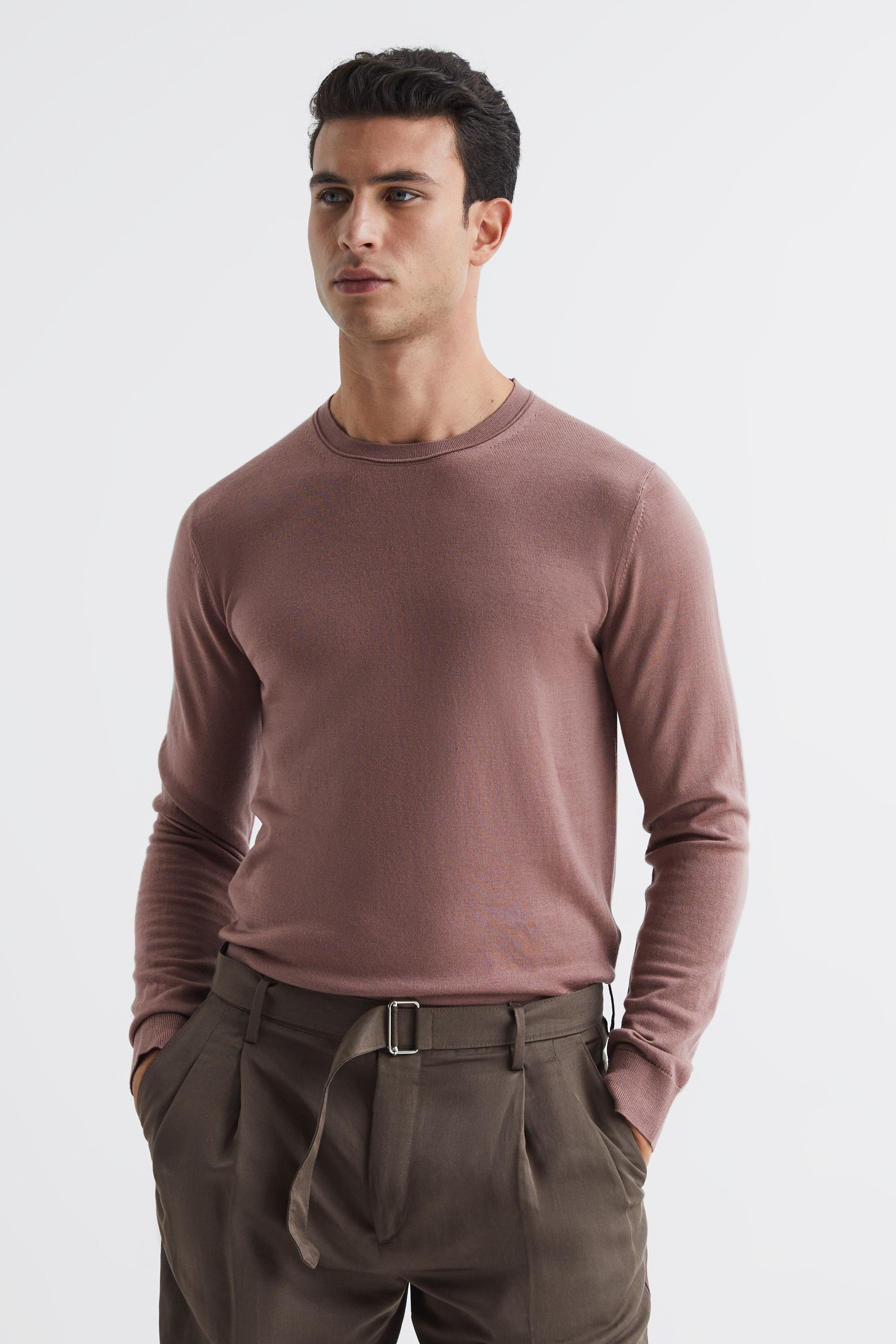 Reiss Woodrose Merino Wool Jumper, S