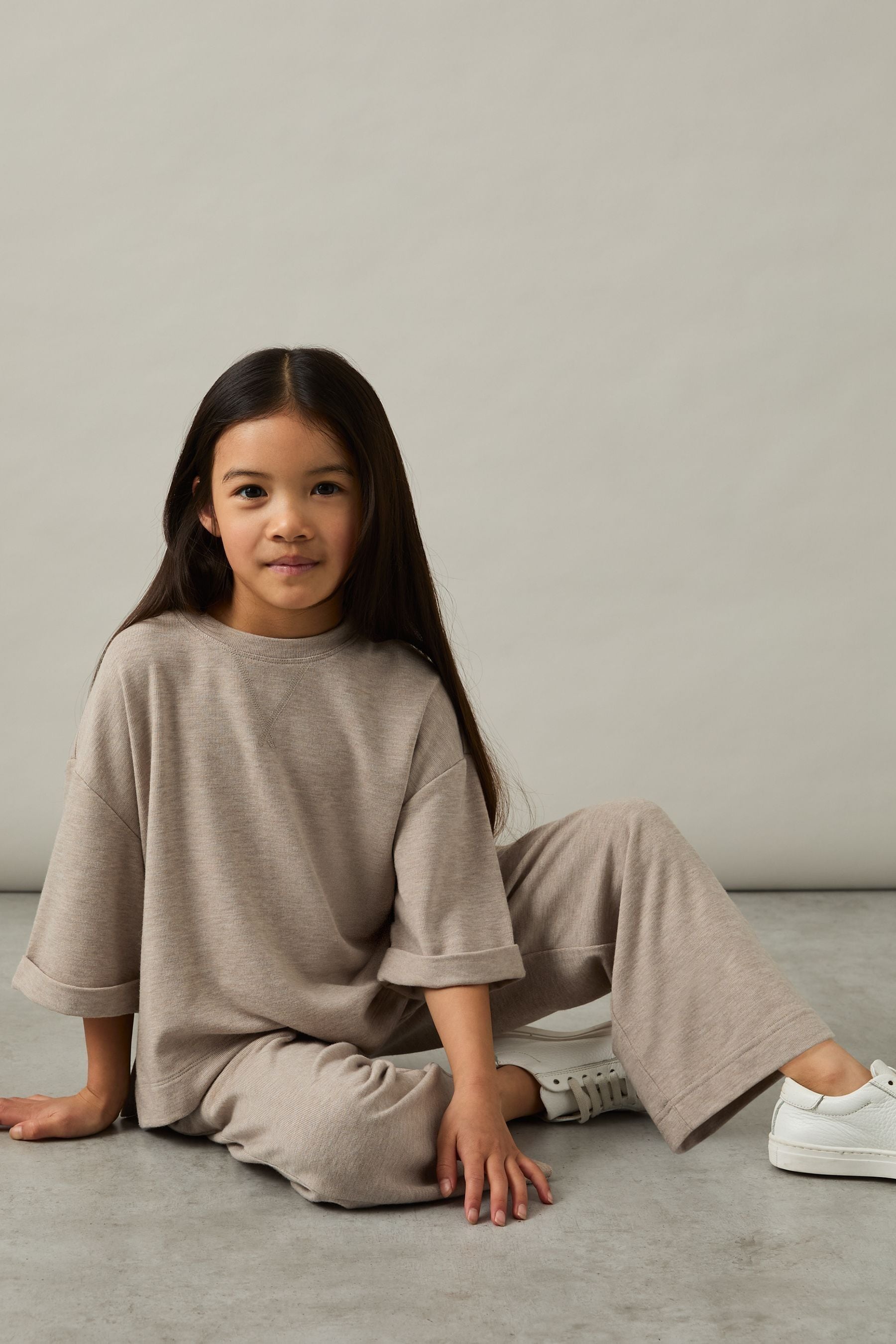 Reiss Kids' Oatmeal 9-13 Yrs Top And Trousers Lightweight Lounge Set