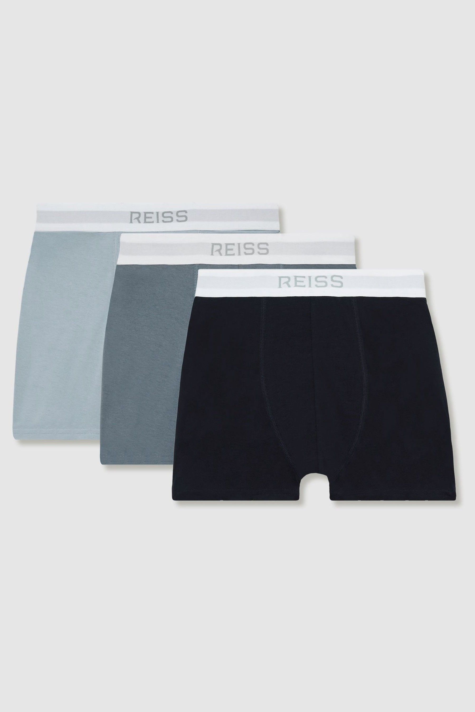 Reiss Blue Multi Stretch-cotton Boxers 3 Pack