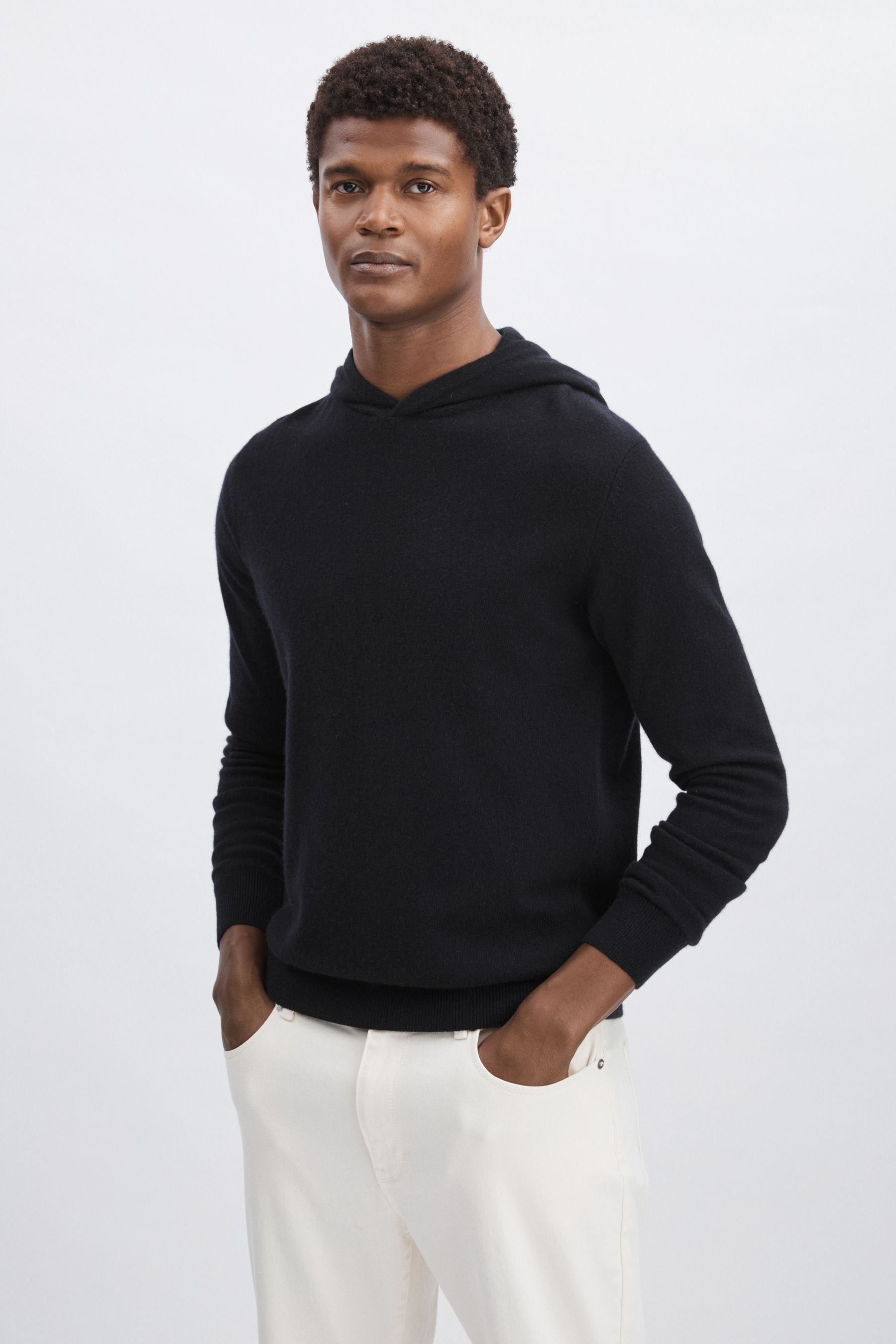 OSCAR JACOBSON OSCAR JACOBSON WOOL BLEND HOODIE WITH CASHMERE