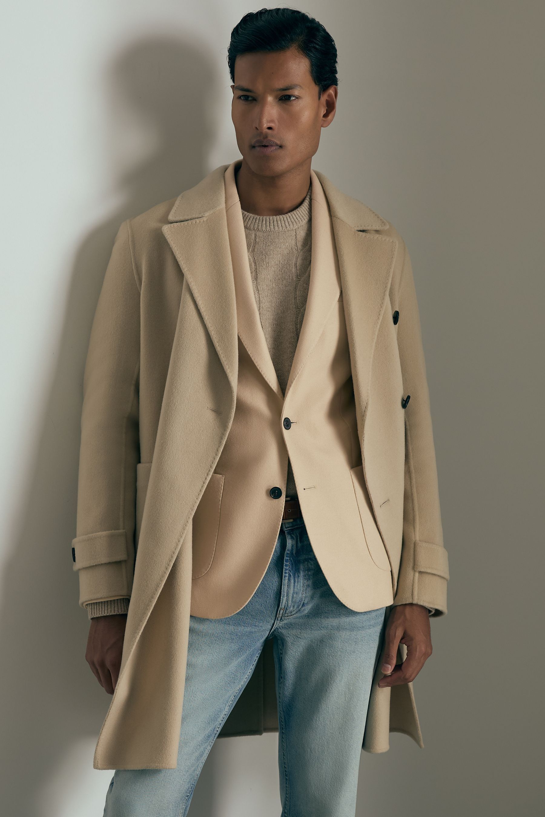 Reiss Stone Atelier Single-Breasted Blazer in Wool-Blend Twill, 38