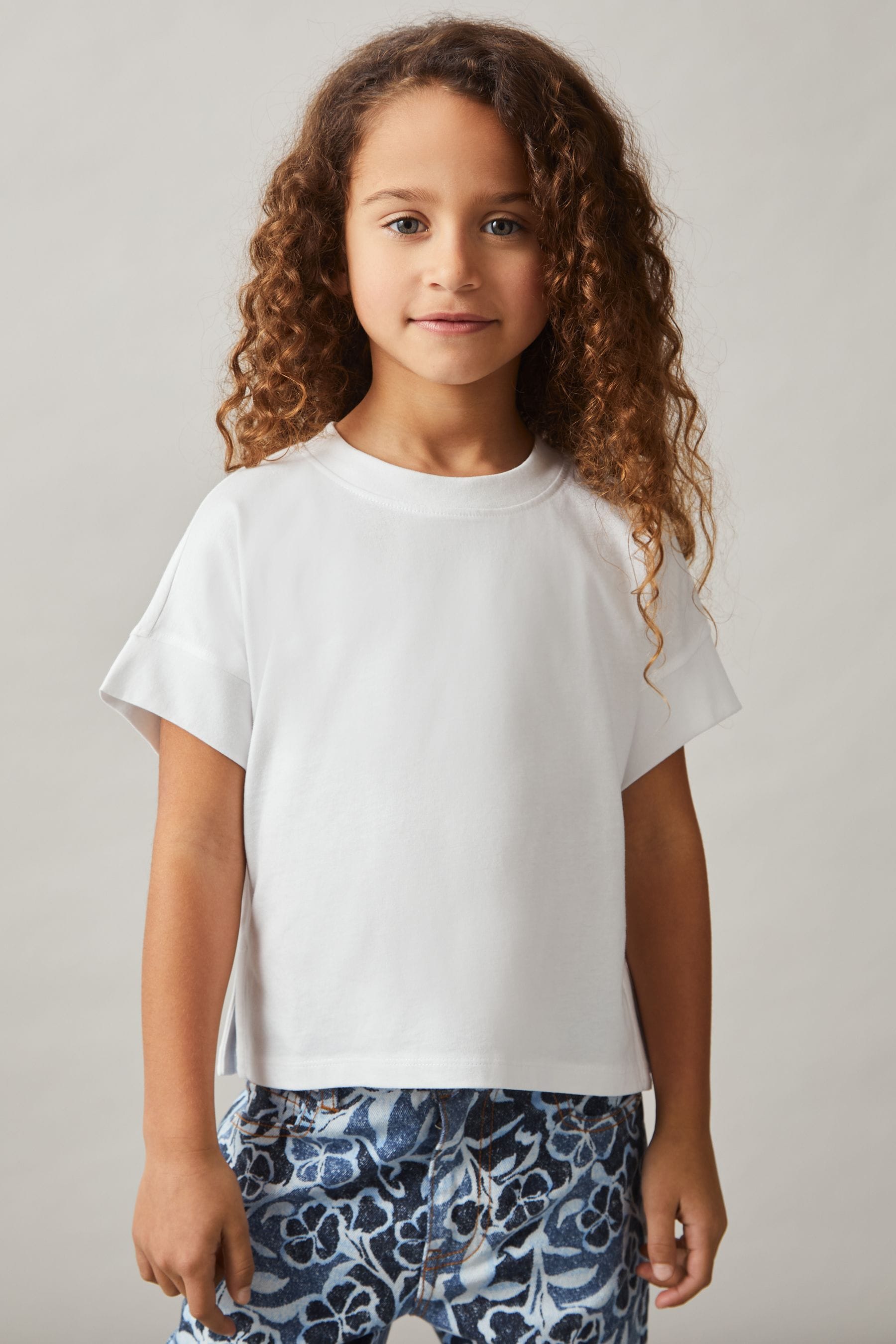 Reiss Kids' Ivory 9-13 Yrs Cotton Oversized Short-sleeve T-shirt
