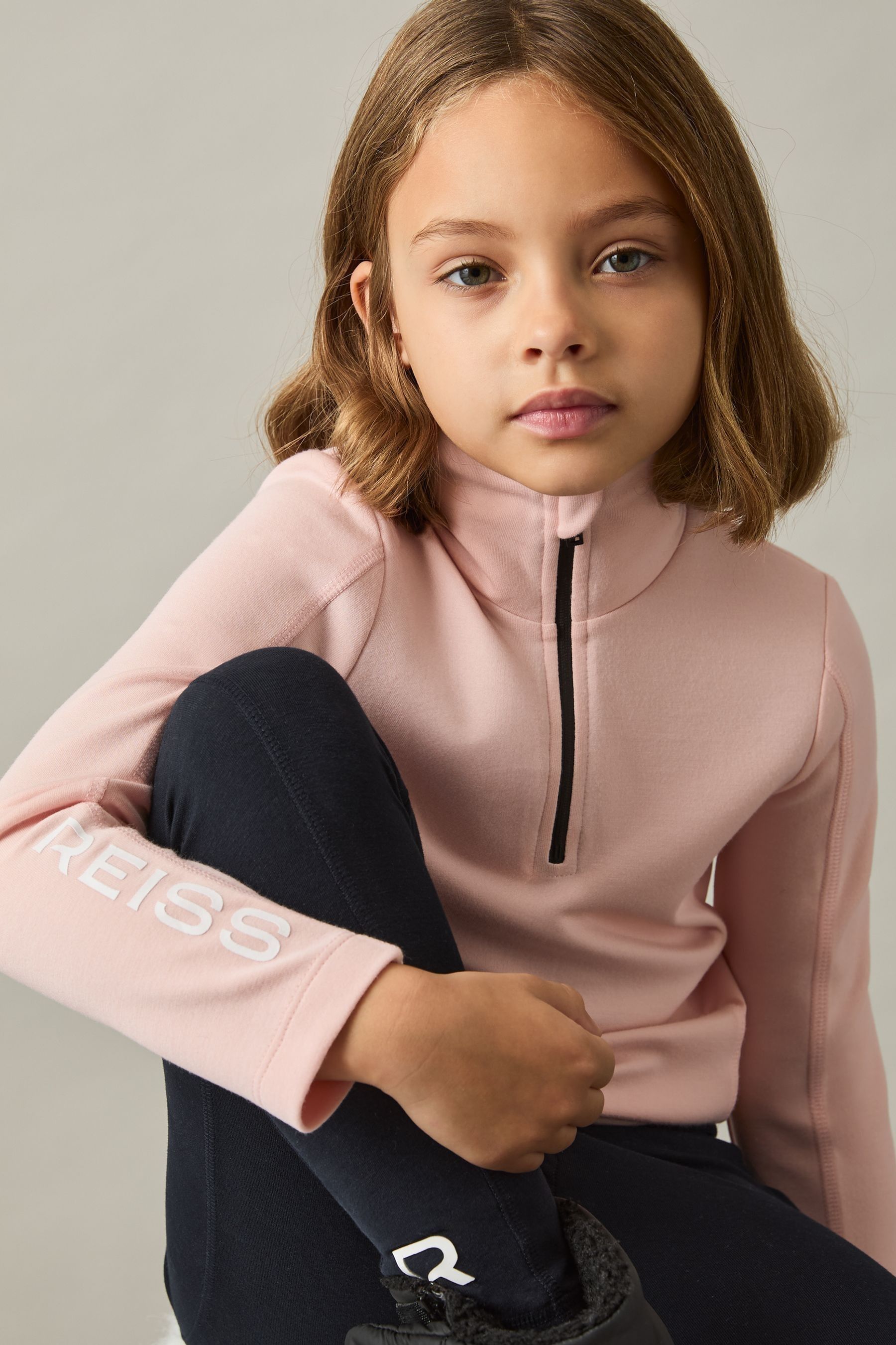 Reiss Pink 9-13 Yrs Funnel Neck Base Layer Top In Pink