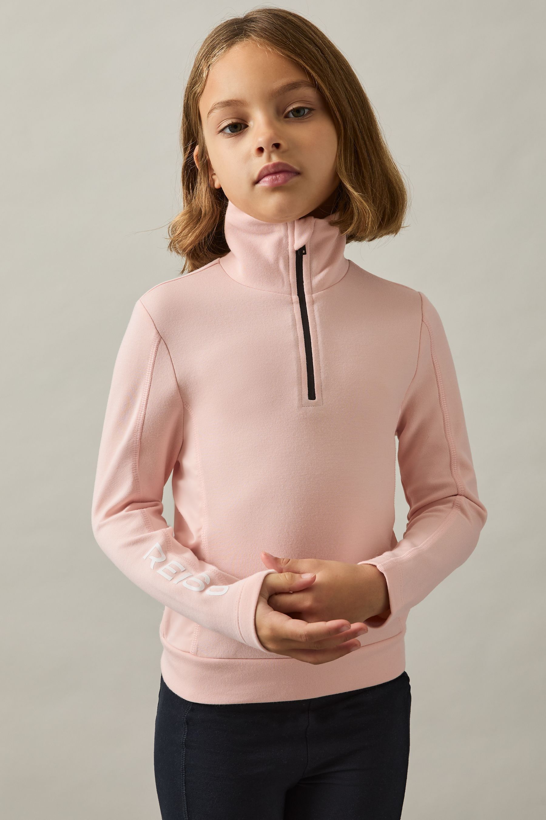 Reiss Kids' Pink 13-14 Yrs Funnel Neck Base Layer Top