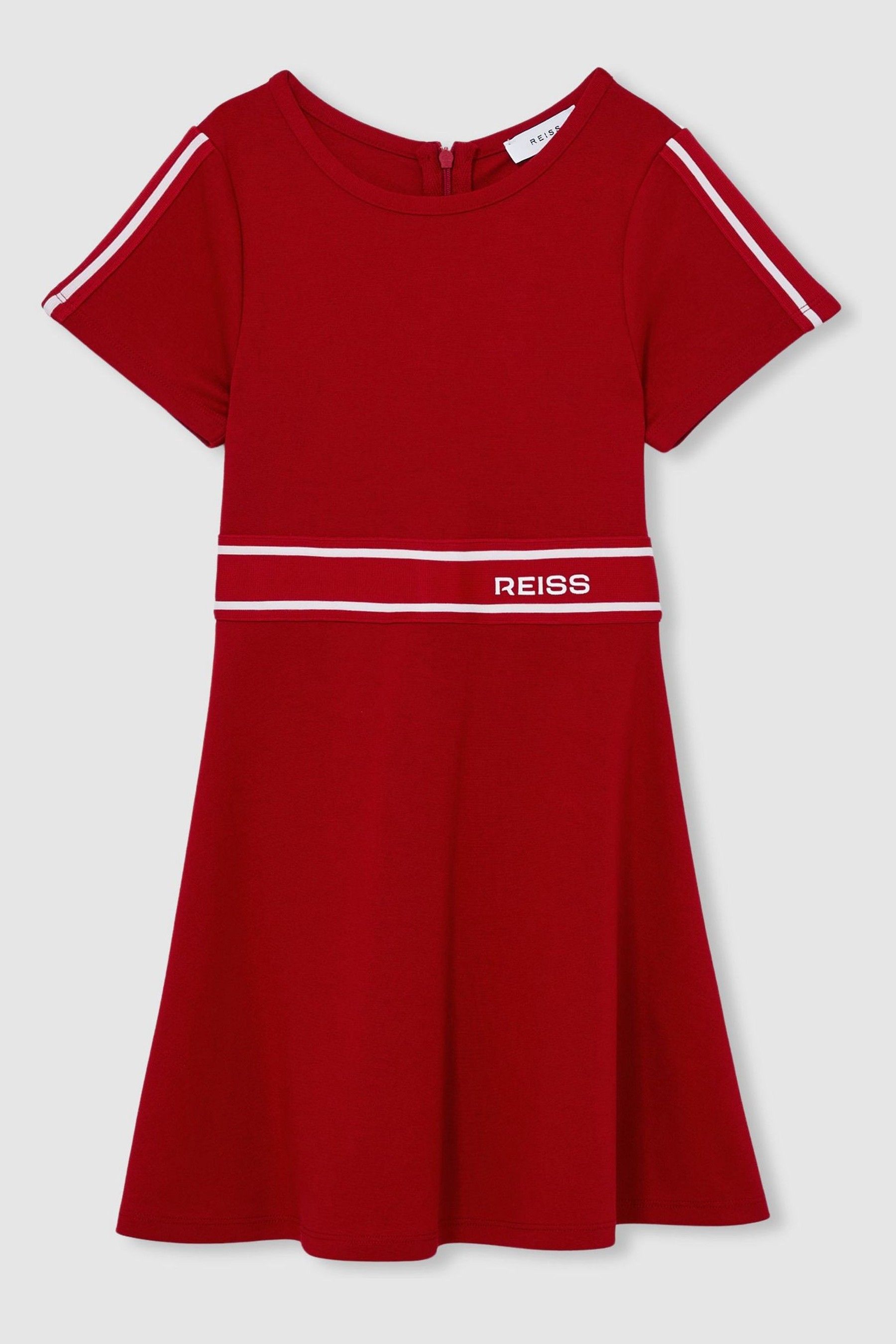 Reiss Red 13-14 yrs Interlock-Jersey Logo-Waistband Dress,
