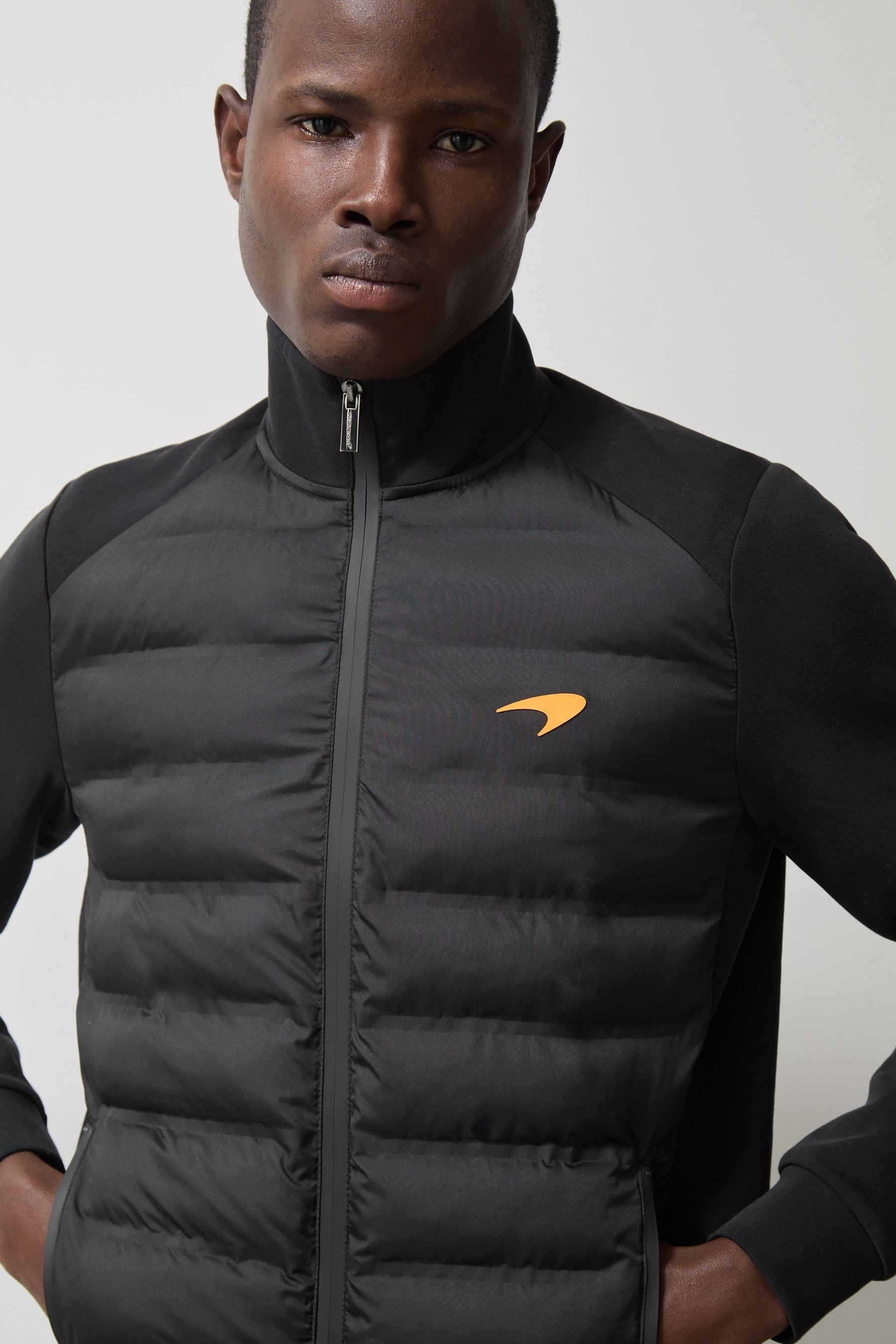 Reiss Mclaren Black Mclaren F1 Team Quilted Hybrid Jacket