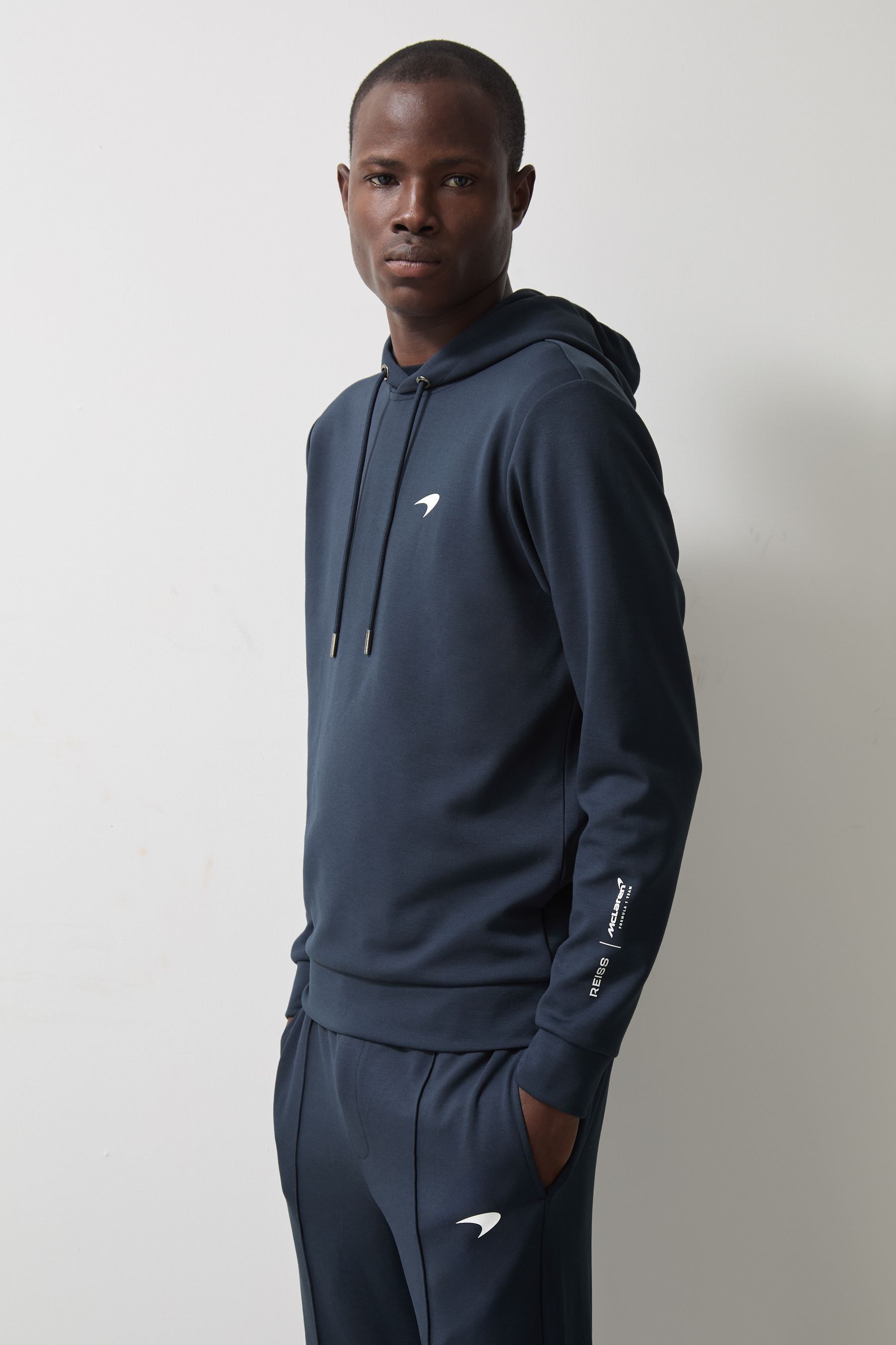 Reiss Mclaren Airforce Blue Mclaren F1 Team Interlock Hoodie