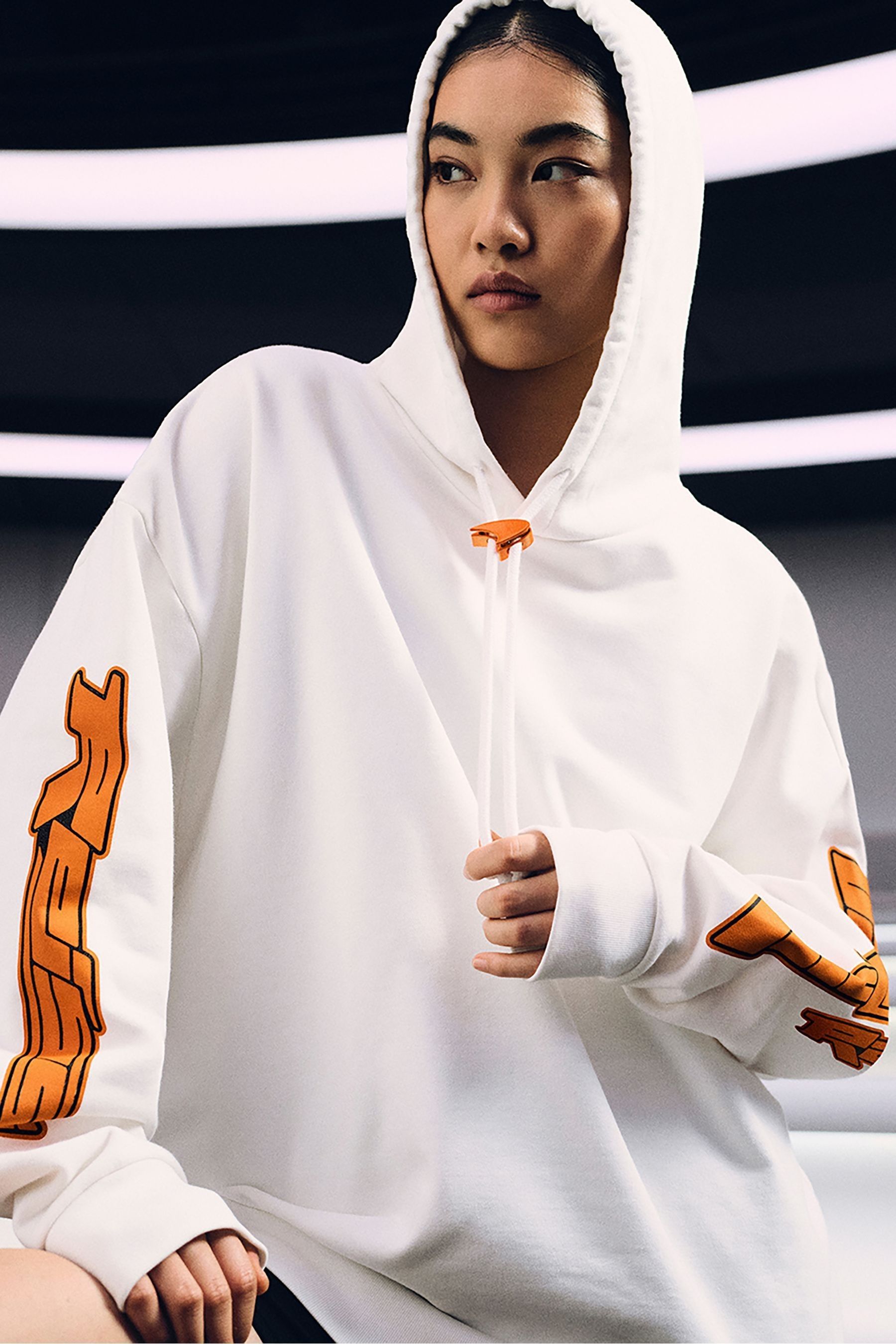 Reiss Mclaren White Mclaren F1 Team Oversize Toggle Hoodie Unisex Fit