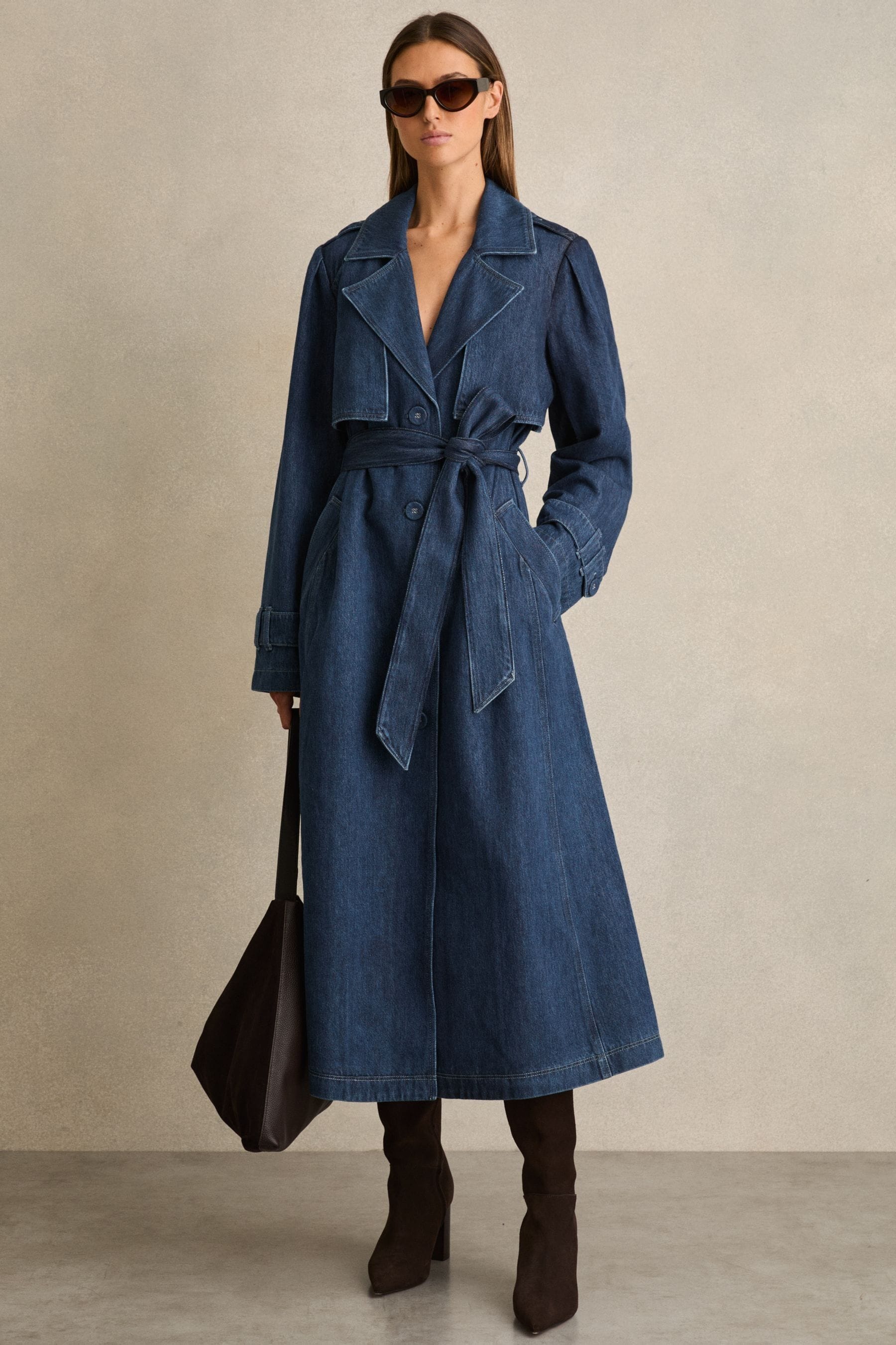 Paige Trench Coat, Blue, 10