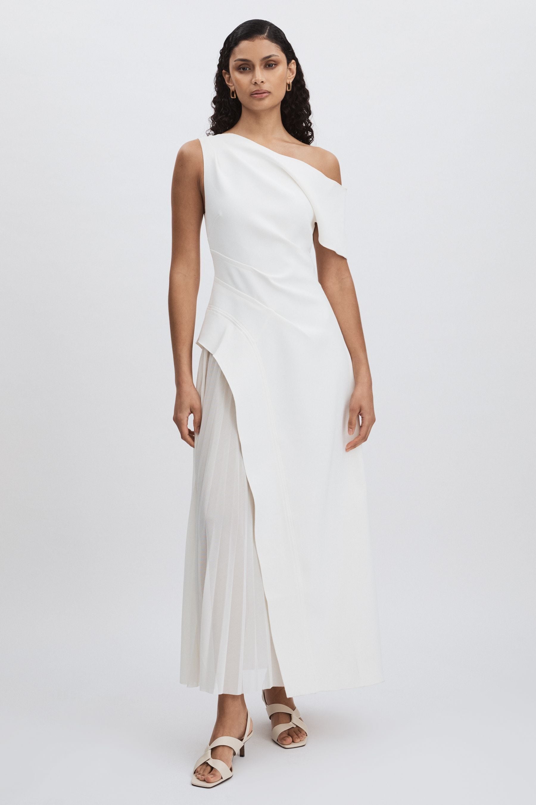 Acler Sudden Dress With Contrast Skirt, 6, Cream